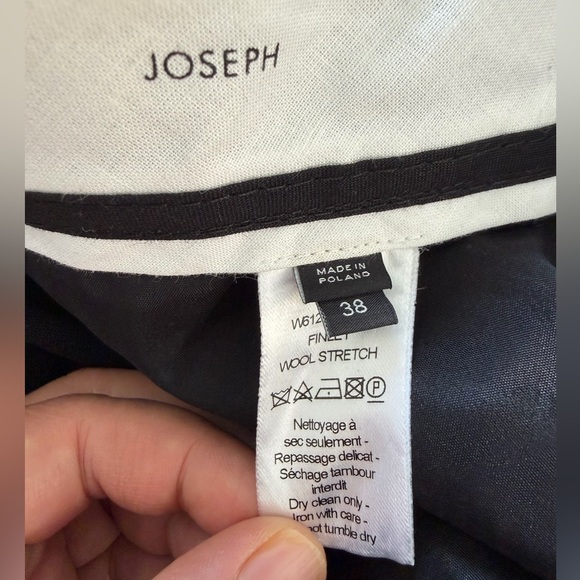 Joseph Women Black Finley Wool Stretch Straight Pants - Picture 3 of 7